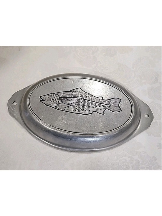 Wilton Armetale Other - Wilton Armetale Fish Platter Pewter Large Oval Handled 14" Silver Vintage